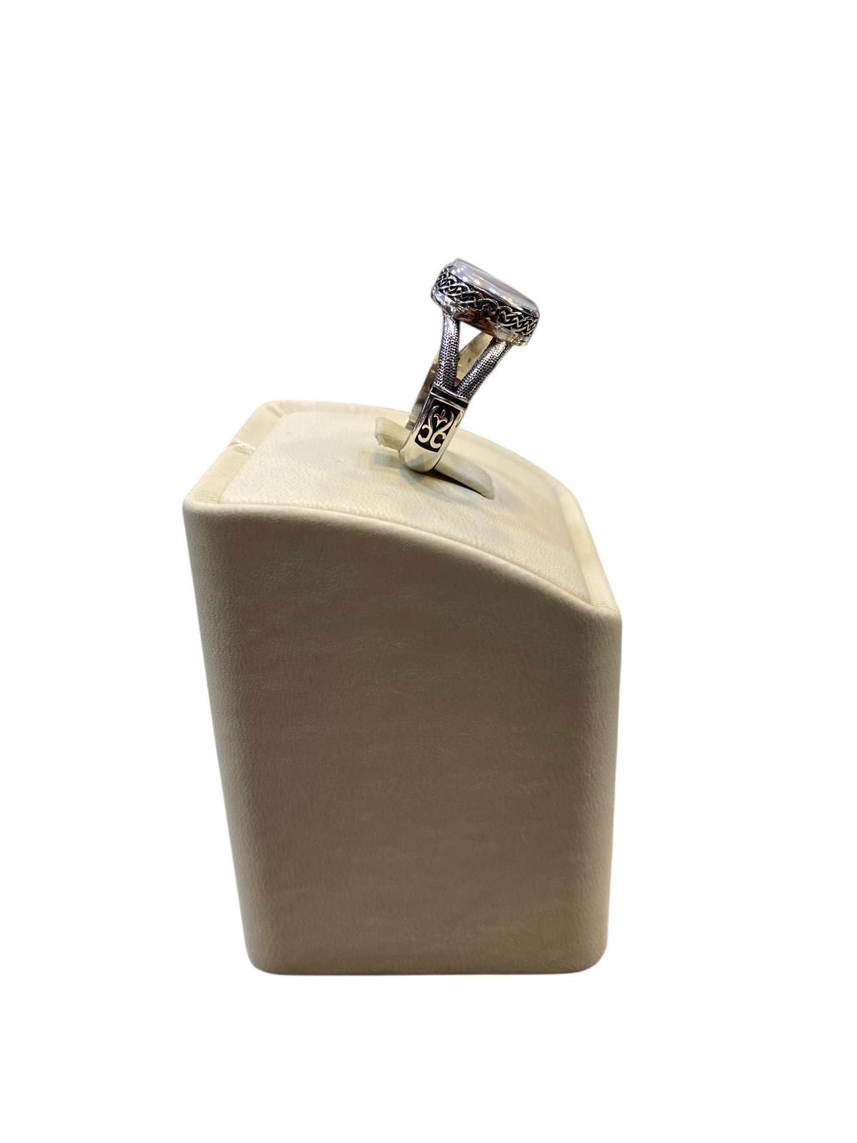 AY TAŞLI GÜMÜŞ YÜZÜK NO3